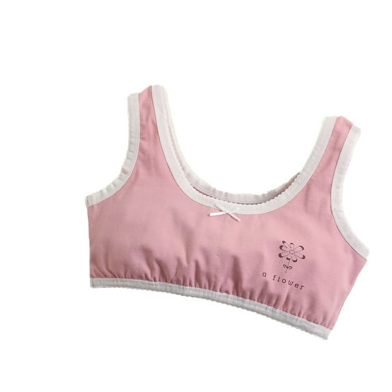 LYMAYTER Kids Girls Underwear Teenagers Summer Tanks Bras Toddler Soft Sports Underwear for 7-12 Y