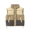 thumbnail image 1 of LYMAYTER Kids Puffer Vest for Boy Girls Lightweight Color Blocking Vest Toddler Warm Fall Zipper Sleeveless Coats, 1 of 9