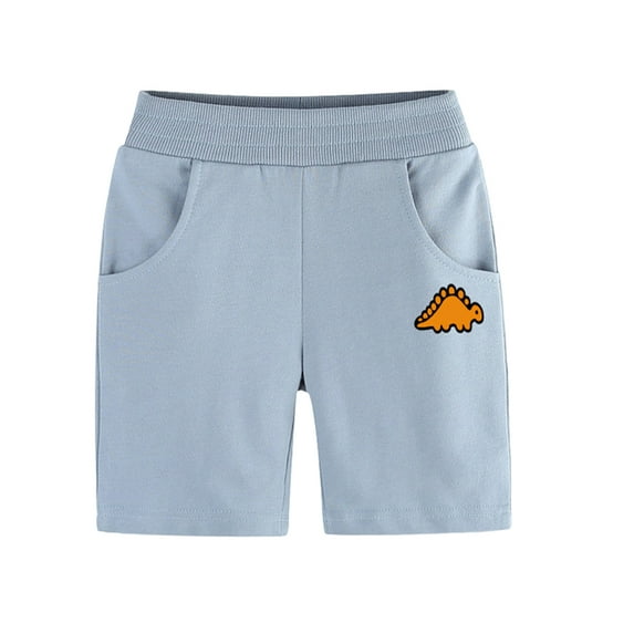 LYMAYTER Kids Toddler Boys Cotton Shorts Toddler Stylish Printing Casual Pants Summer Five Points Sweat Shorts for 1-9 Years