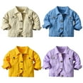 thumbnail image 1 of LYMAYTER Kids Toddler Boys Denim Jacket Girls Long Sleeve Jeans Jacket Baby Casual Cowboy Outwear for 3m-6 Years, 1 of 9