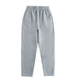 thumbnail image 1 of LYMAYTER Kids Toddler Boys Girls Jogger Sweat Pants Teenagers Spring Summer Cotton Soft Straight Casual Trousers for 4-14 T, 1 of 9