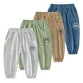 thumbnail image 1 of LYMAYTER Kids Toddler Boys Girls Summer Sweat Pants Baby Versatile Trousers Fashion Stretch Waist Soft Jogger Pants Casual Pure Colour Sweatpants for 1-8Y, 1 of 8