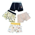 thumbnail image 1 of LYMAYTER Kids Toddler Boys Panties Underwear for 2-12 T Cotton Breathable Boxer Briefs Little Boys Four Seasons Printing Four Corners Shorts 4 PCS, 1 of 9