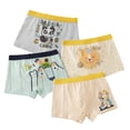 thumbnail image 1 of LYMAYTER Kids Toddler Boys Underwear Panties 4PCS Youth Cotton Stretch Boxer Briefs Cartoon Printed Four Corners Shorts for 2-18 Years, 1 of 9