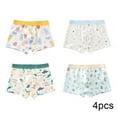 thumbnail image 1 of LYMAYTER Kids Toddler Boys Underwear Panties Little Boys Comfortable Cotton Four Corners Shorts for 2-12 T Cute Cartoon Briefs Boxer 4 PCS, 1 of 9