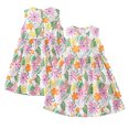 thumbnail image 1 of LYMAYTER Kids Toddler Girls Dresses Baby Sleeveless Casual Princess Dress for 2-8 T Summer Printed Sundress Dress, 1 of 9