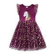 thumbnail image 1 of LYMAYTER Kids Toddler Girls Ruffle Princess Dresses Summer Casual Tulle Skirt 3-8T, 1 of 9