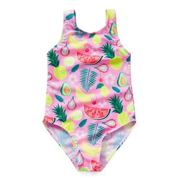 LYMAYTER Kids Toddler Girls Tank Swimsuits for Little Girls Beach Bikini Bathing for 2-14 T Suit Various Floral Fashion Swimwear