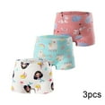 thumbnail image 1 of LYMAYTER Kids Toddler Girls Underwear Panties 3pack Baby Cotton Briefs Boxer Four Seasons Printed Four Corners Shorts for 2-12 Years, 1 of 9