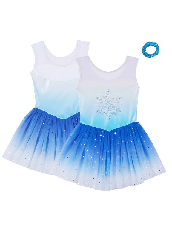 Kids Toddler Gymnastics Skirted Leotards for Girls 3-12 Years Tutu Dance Dress Leopard Mermaid Gymnastic Skirt