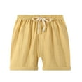 thumbnail image 1 of LYMAYTER Kids Toddler Shorts Boys Girls Sweat Pants Shorts Summer Fashion Solid Color Shorts Youth Tie up Beach Pants Shorts for 2-13Y, 1 of 9