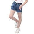 thumbnail image 1 of LYMAYTER Kids Baby Girls Cotton Jeans Shorts Teenagers Denim Shorts Toddler Summer Solid Color Pants for 1-16 Years, 1 of 10