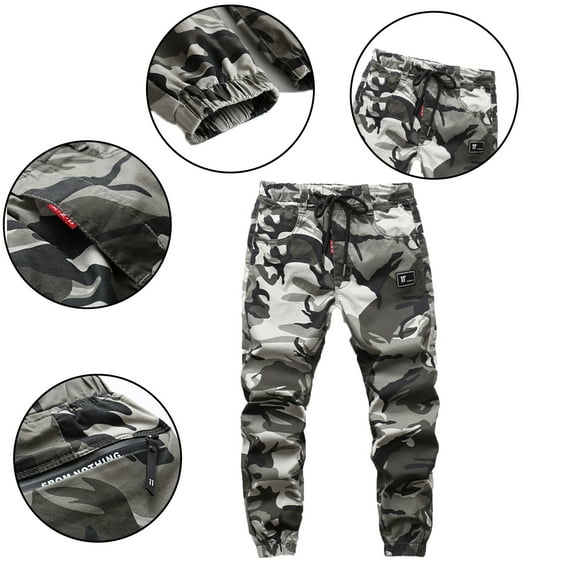 LYMAYTER Kids Toddler Spring Cargo Pants for Boys Elastic Waist Camouflage Joggers Spring Outdoor Cargo Trouser Casual Pants for 5-15T