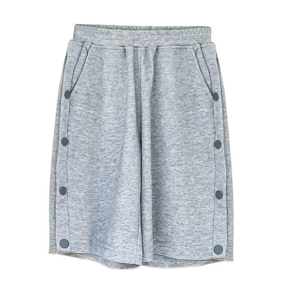 LYMAYTER Kids Unisex Casual Shorts Toddler Elastic Waist Button Shorts Boys Girls Summer Beachpants for 2-12 Years