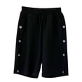 thumbnail image 1 of LYMAYTER Kids Unisex Casual Shorts Toddler Elastic Waist Button Shorts Boys Girls Summer Beachpants for 2-12 Years, 1 of 9