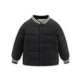 thumbnail image 1 of LYMAYTER Kids Unisex Collar Jacket Teen Long Sleeves Thicken Outerwear Toddler down Cotton Warm Cardigan Coats 4-16+ Years, 1 of 10
