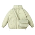 thumbnail image 1 of LYMAYTER Kids Unisex down Jacket Boys Girls Thickened Warm Outerwear（with Bags ）Toddler Winter Long Sleeve Coat for 4-13+ Years, 1 of 9