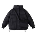 thumbnail image 1 of LYMAYTER Kids Unisex down Jacket Boys Girls Thickened Warm Outerwear（with Bags ）toddler Winter Long Sleeve Coat for 4-13+ Years, 1 of 7