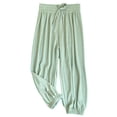 thumbnail image 1 of LYMAYTER Little Big Girls Pants Toddler Kids Cotton Elastic Waist Trousers Youth Spring Summer Fall Long Pants Anti-Mosquito Pants Casual Pants for 3-14Y, 1 of 8