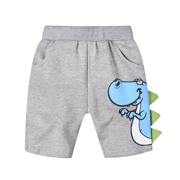 LYMAYTER Little Boys Cartoon Shorts Kids Soft Five Points Pants Toddler Casual Shorts for 1-9 Years