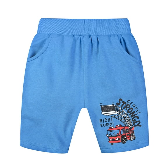 LYMAYTER Little Boys Cartoon Shorts Kids Soft Five Points Pants Toddler Casual Shorts for 1-9 Years