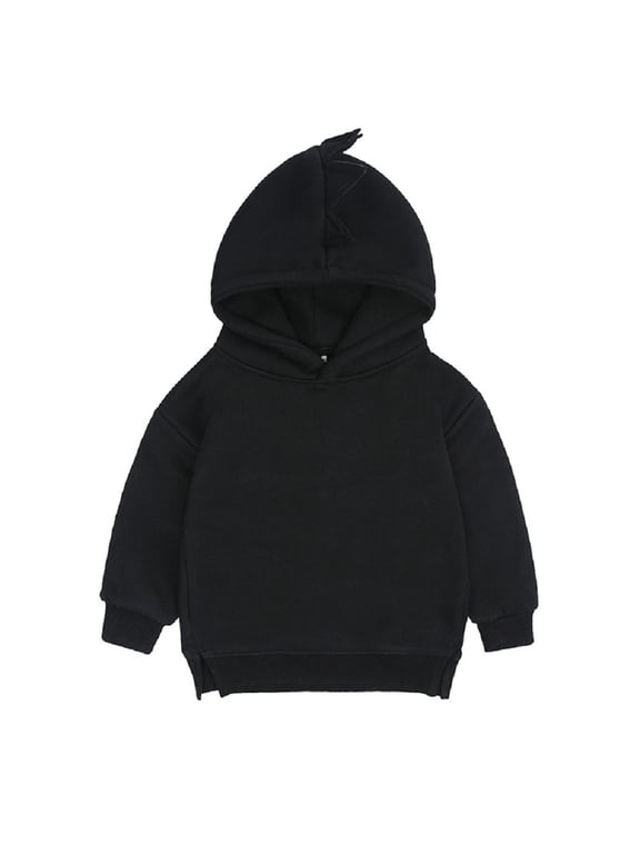 Little Boys Girls Hoodie for Kids Baby Solid Color Fleece Hooded Shirt Boys Spring Fall Versatile Jacket for 6 Months-4 Years