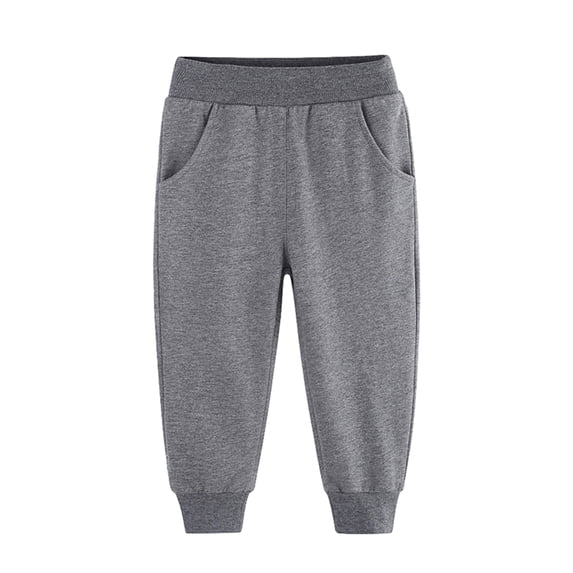 LYMAYTER Little Boys Girls Long Trousers for Kids Baby Solid Color Casual Pants for 1-9 Years Toddler Outdoor Jogging Sweat Pants