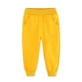 thumbnail image 1 of LYMAYTER Little Boys Girls Long Trousers for Kids Baby Solid Color Casual Pants for 1-9 Years Toddler Outdoor Jogging Sweat Pants, 1 of 9