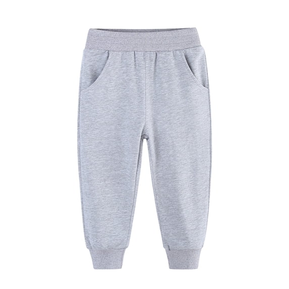 LYMAYTER Little Boys Girls Long Trousers for Kids Baby Solid Color Casual Pants for 1-9 Years Toddler Outdoor Jogging Sweat Pants