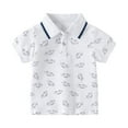 thumbnail image 1 of LYMAYTER Little Boys Summer T-Shirt for Kids Baby Short Sleeve Tees Toddler Printed Casual Tees Shirt for 2-10 Years, 1 of 9