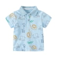 thumbnail image 1 of LYMAYTER Little Boys Summer T-Shirt for Kids Baby Short Sleeve Tees Toddler Printed Casual Tees Shirt for 2-10 Years, 1 of 9