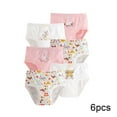 thumbnail image 1 of LYMAYTER Little Girl Triangle Underwear 6PCS Kids Baby Cotton Panties Toddler Soft Four Corners Shorts for 2-12 T Boxer Briefs, 1 of 10
