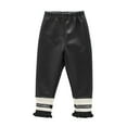 thumbnail image 1 of LYMAYTER Little Girls Leather Pants for Kids Baby Fleece Leggings Trousers Toddler Stretch Bottoms Pants1-7 Years, 1 of 8