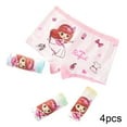 thumbnail image 1 of LYMAYTER Little Girls Panties Underwear Kids Cotton Breathable Four Corners Shorts for 2-12 T Toddler Printing Soft Triangle Boxer Briefs 4 PCS, 1 of 9