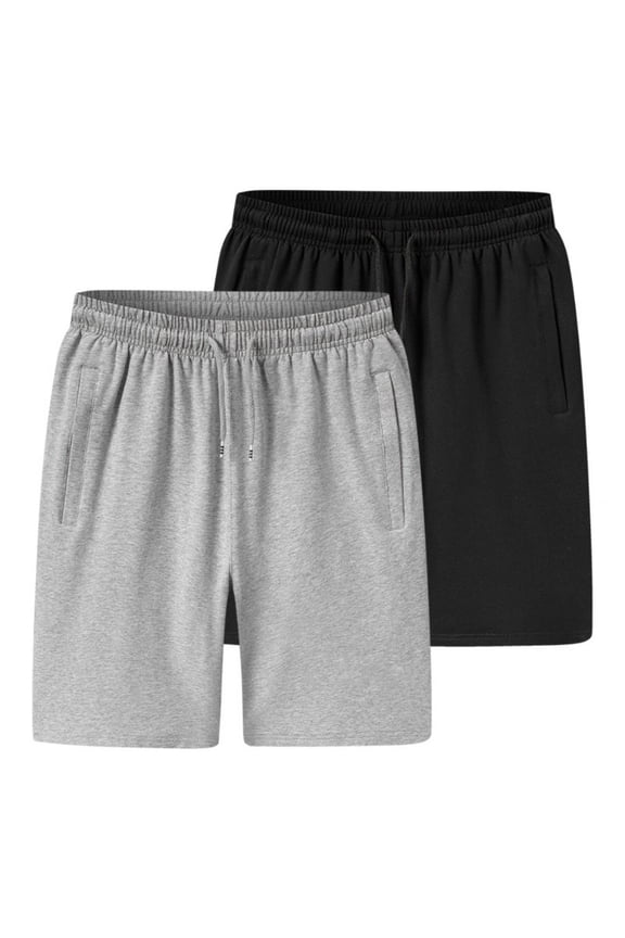 Men's Stretch Waist Shorts Cotton 5-Inch Inseam Summer Athletic Gym Lounge Shorts for-M-6XL 1PCS