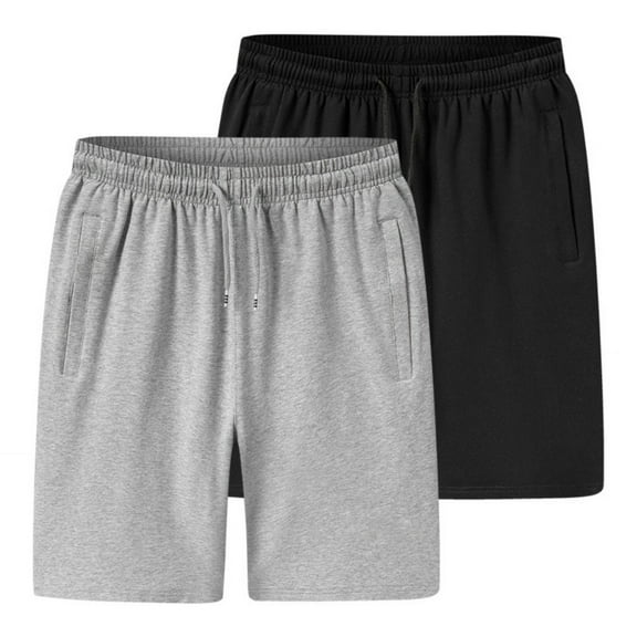 LYMAYTER Men's Stretch Waist Shorts Cotton 5-Inch Inseam Summer Athletic Gym Lounge Shorts for-M-6XL 1PCS