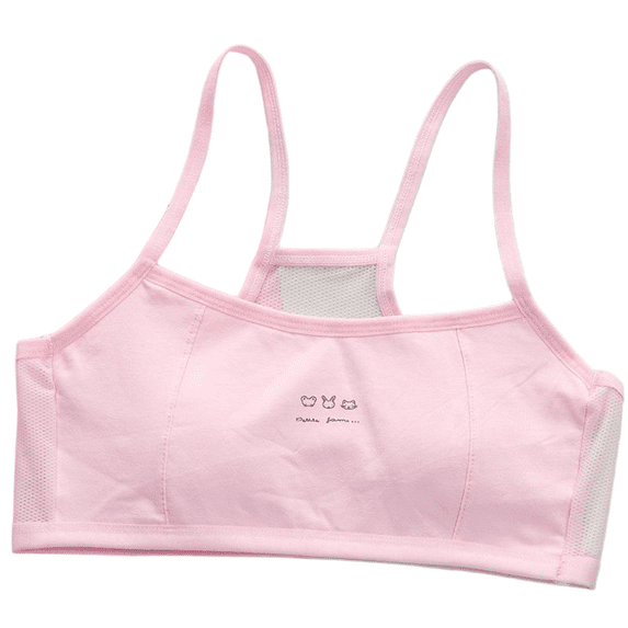 LYMAYTER M-XL Girls Soft Comfort Bras Teen Girls Seamless Spaghetti Straps Cami Training Bras for Daily Wear