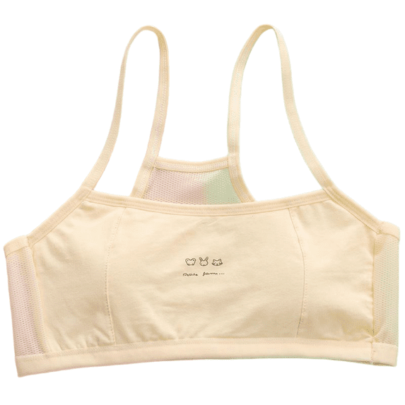 LYMAYTER Girls Seamless Cami Bralettes Teen Girls Cotton Breathable Training Bras for Daily Active Wear M-XL