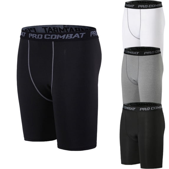 LYMAYTER Male Compression Shorts Solid Color Workout Short Yoga Leggings Shorts High Elasticity Sweatpants S-3XL