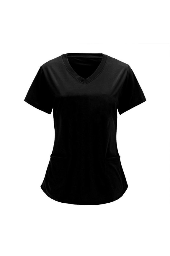 Medical Scrub Tops for Women Loose V-Neck T-Shirt Comfy Permeability Medical Workwear S-2XL