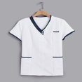 thumbnail image 1 of LYMAYTER Medical Scrub Tops for Women Short Sleeve V Neck Nurse Work Uniform Shirts with Pockets S-3XL, 1 of 6