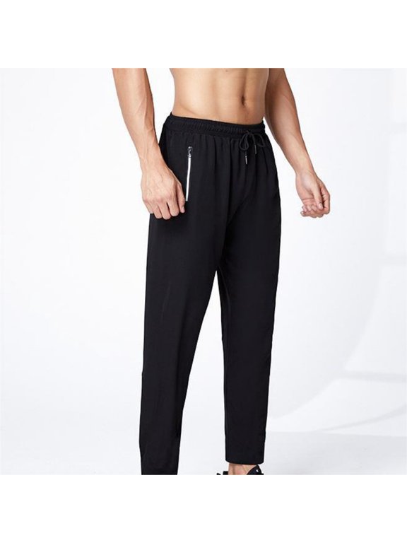  Men 4-Way Stretch Pants Loose Fit Quick-Dry Breathable Running Athletic Lounge Wear M-4XL