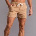 thumbnail image 1 of LYMAYTER Men Running Shorts Solid Color Cotton Loose-fit Jersey Drawstring for Sweat Short Pants S-4XL, 1 of 8