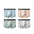 thumbnail image 1 of LYMAYTER Men Summer Underwear Cooling Cotton Boxer Briefs for L-3XL Anti-Odor Quick-Dry Print Undies 1PCS, 1 of 10