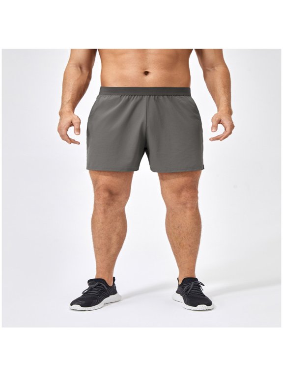 Men Sweat Shorts Fashion Solid Color Permeability for Men Training Shorts with Pocket S-2XL