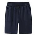 thumbnail image 1 of LYMAYTER Men Sweat Shorts for M-7XL Cotton Elastic Waist Joggers Shorts with Pockets Casual Sweat Short, 1 of 6