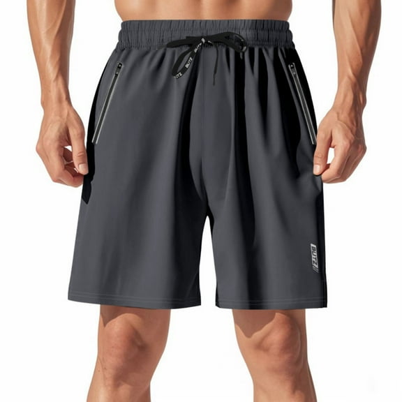 LYMAYTER Men's Microelastic Shorts Quick Dry Beach Casual Sports Shorts S-3XL