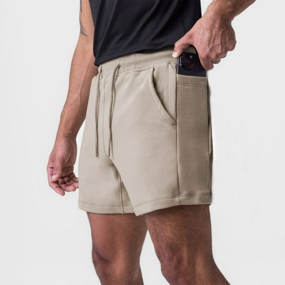 LYMAYTER Men's Quick-Drying Shorts for S-2XL Solid Color Sports Shorts