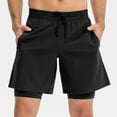 thumbnail image 1 of LYMAYTER Men's Tight High Shorts for S-2XL Fake Two Piece Shorts Stretch Sports Shorts, 1 of 8
