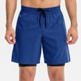 thumbnail image 1 of LYMAYTER Men's Tight High Shorts for S-2XL Fake Two Piece Shorts Stretch Sports Shorts, 1 of 8